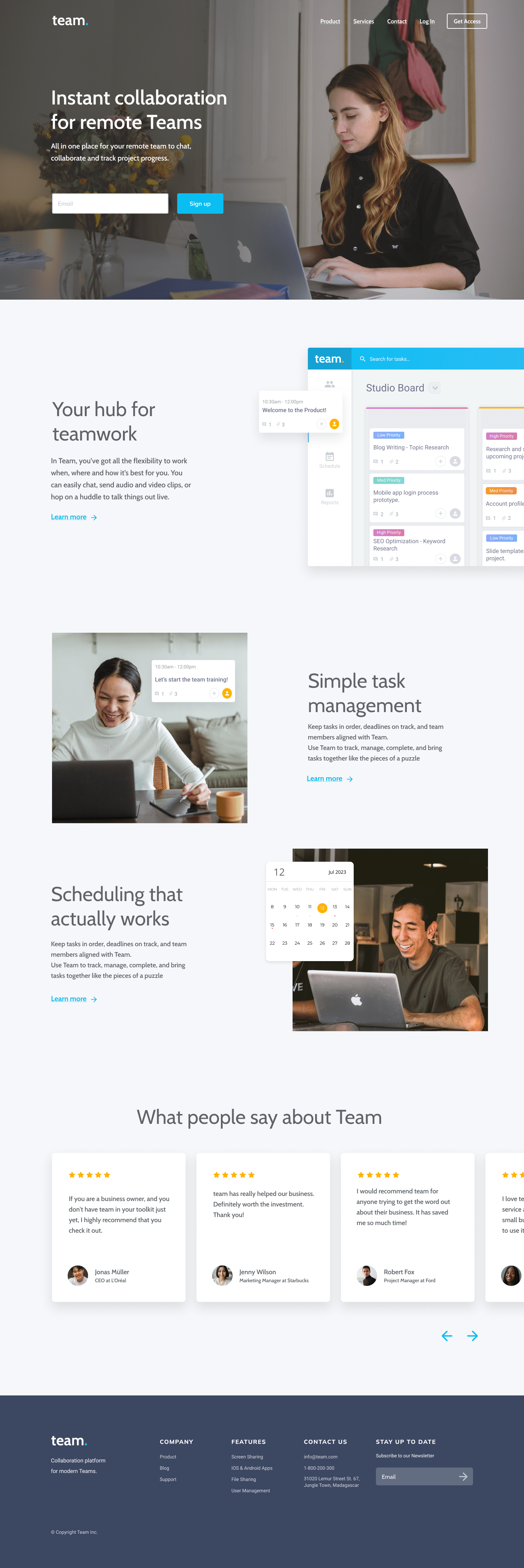 Full screen capture of the project design